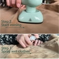 thumbnail image 3 of Mini Handheld Steamer  Portable Garment Steamer for Clothes  Adjustable 2 Levels Lemperature  50ml Capacity   Fast Heating  360-Degree Ironing  for Travel and Home Use  Light Green, 3 of 10