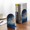 thumbnail image 5 of Lsque White Jellyfish Dansing in the Ocean Printed Wood Bookends,Non-Skid Bookend for Shelves,Heavy Duty Support Bookends,Non-Slip Foam Pads for Office, Home, and Library,1 Pair, 5 of 8