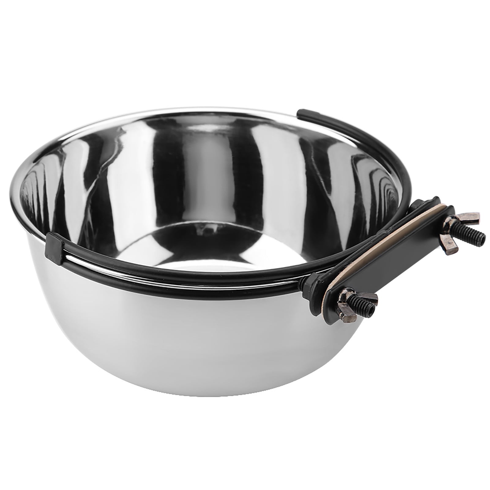Rupoun Stainless Steel Hanging Food Water Bowl Feeder for Cat Pet Dog Puppy Crate Cage, Rustproof Removable Elevated Dishwasher Safe Kennel Bowl Mount, Large (20cm / 7.87 inches)