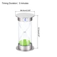 thumbnail image 2 of Uxcell 5 Minute Sand Timer, Sandy Clock, Count Down Sand Glass, Green Sands, 2 of 5