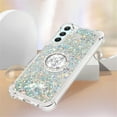 thumbnail image 4 of Quicksand Case for Samsung Galaxy A25 5G for Women Girls, Glitter Sparkle Flowing Clear Liquid Cover Case with Bling Diamond Kickstand for Samsung Galaxy A25 5G -Silver, 4 of 14