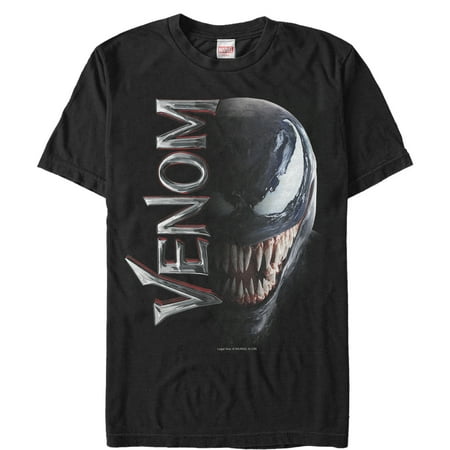 Men's Marvel Venom Film Split Portrait Graphic Tee Black Large