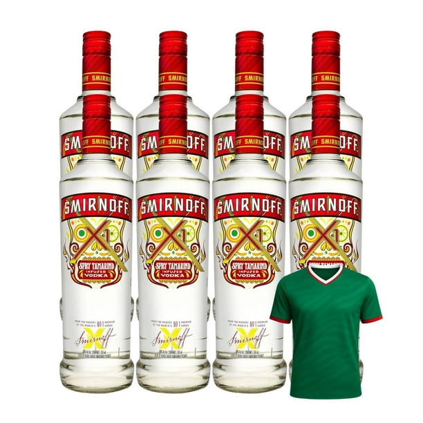 8 Vodka Smirnoff Tamarindo 750 ml + Jersey Verde