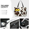 thumbnail image 3 of Fotbe Brown Cow Bolsa de Viaje para Playa - Resistente al Agua, Bolsa Tote de Gran Capacidad y Ligera con 7 Bolsillos para Mujeres y Hombres, 3 of 7