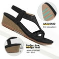thumbnail image 4 of Ablanczoom Wedge Sandals for Women Shoes: Comfortable Open Toe Platform Women Sandals, 4 of 6