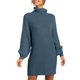 thumbnail image 5 of Vestido de manga larga para mujer vestido informal con cuello alto y hombros caídos traje diario básico, 5 of 6