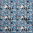 thumbnail image 1 of oneOoneViscoseJerseyMediumBlueFabricAsianJapaneseKoiFishCraftProjectsDecorFabricPrintedByTheYard60InchWide, 1 of 4