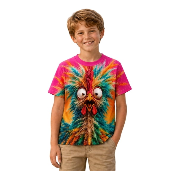 Bainana Boys Short Sleeve T Shirts 3D Animals Print Cute Tops Big Kids Summer Tees