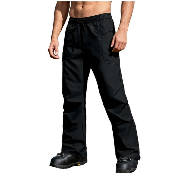 Lovzfmll Unisex 3-in-1 Insulated Snow Pants, Waterproof, Windproof, Detachable Liner, Multiple Pockets for Skiing Black, 3XL