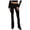 w93# Black1111, variant on Wuxian Ladies Womens Pants Fashionable Leggings Solid Color Low Waisted Flared Pants Slim Fit Breathable Comfy Yoga Running Stretchy Spring Summer Bell Bottom Casual Trousers ,Black,L