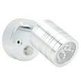 thumbnail image 2 of Lámpara de lectura LED para RV, luz blanca cálida, regulador táctil, 10 W-30 V 3 W para dormitorio, cabina, camión, remolque, barco, yate, carcasa plateada, 2 of 14