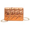 thumbnail image 1 of Bolsa De Hombro Bolso bandolera acolchado con hilo bordado de rombos para mujer (naranja) Ehuebsd Para Estrenar, 1 of 6