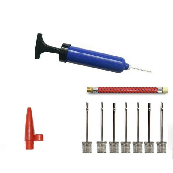 Artrylin Portable Air Pump,Ball Pump Inflator Kit with Needle,Nozzle, Extension Hose for Soccer Basketball Football Volleyball Water Polo Rugby Exercise Sports Ball Balloon Swim Inflatables(Blue)