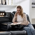thumbnail image 6 of Power Reclining Sofa with Zero Gravity, Faux Leather 3 Seater Recliner Couch with Wireless Charging, USB Ports, LED Lights, Cup Holders, Black, 6 of 8