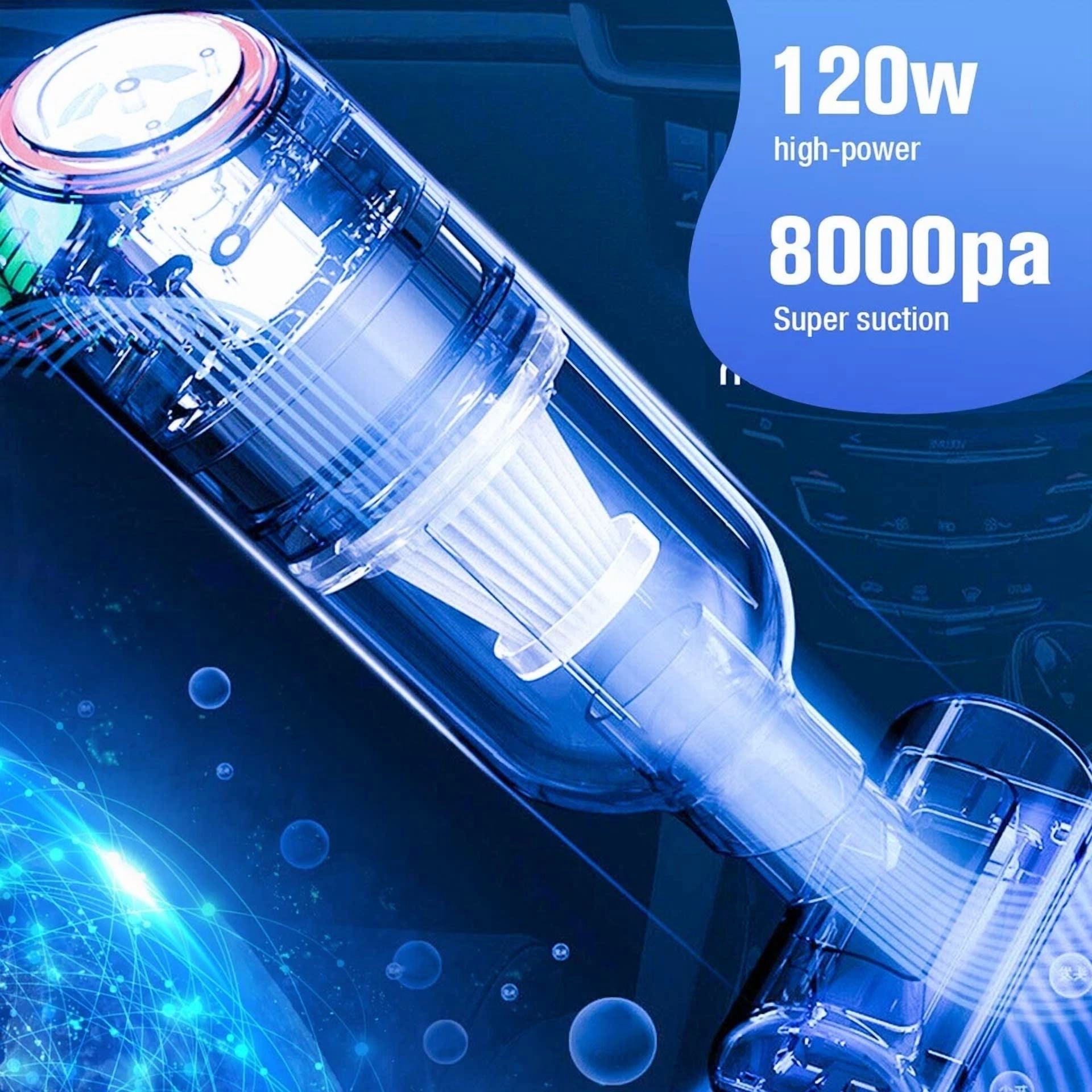 CIRCLE- Mini Handheld Car Vacuum Cleaner Cordless W/Brushless Motor Keyboard Air Duster
