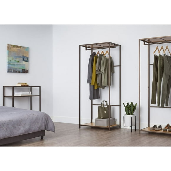 TRINITY |30" x 20" x 72"| Bamboo Garment Rack| Bronze Anthracite