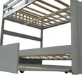 thumbnail image 6 of Harper & Bright Designs Full over Full Bunk Bed with Stairs and Storage Wood Bunk Bed frame with Trundle and Drawers, Gray, 6 of 7
