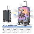 thumbnail image 4 of Yiaed Sky Sunflower Skull Print Travel Luggage Cover Suitcase Protector Fits 18-32 Inch Luggage Wheel Covers Patterned Elastic Luggage Anti-scratch（No luggage）-Large, 4 of 5
