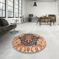 thumbnail image 3 of Ahgly Company Indoor Square Abstract Chestnut Brown Geometric Area Rugs, 5' Square, 3 of 6