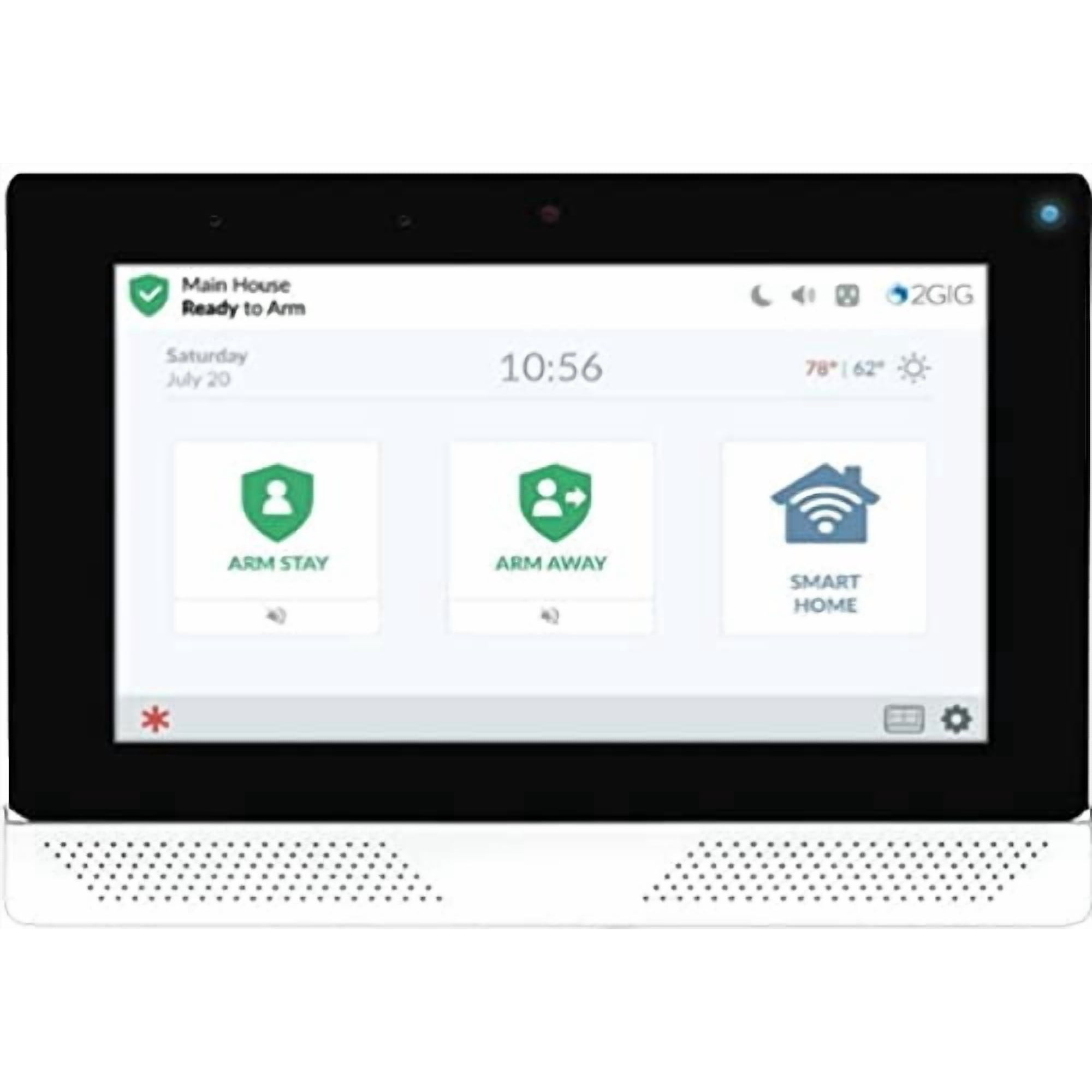 2GIG 2GIG-EDG-NA-VA Security and Automation Panel, Facial Recognition Disarm, Improved 7" Screen with Brighter Color and Greater Detail, Intuitive 1 Button Access to Smart Home Devices