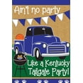 thumbnail image 2 of Kentucky Tailgating Pick-up Truck Burlap Garden Flag Basketball 2 Sided 13"x18", 2 of 2