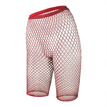 

LBECLEY Tights and Garter Belt Women s Fashion Hollow Out See Through Mid Calf Fishnet Socks Bottoming Socks (Middle To Big Net) Christmas Decorations Rustic Stockings Red A