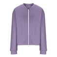 thumbnail image 4 of Women's Long Sleeve Oversized Zip Up Hooded Sweatshirt Casual Jacket With Drawstring And Pockets, 4 of 5