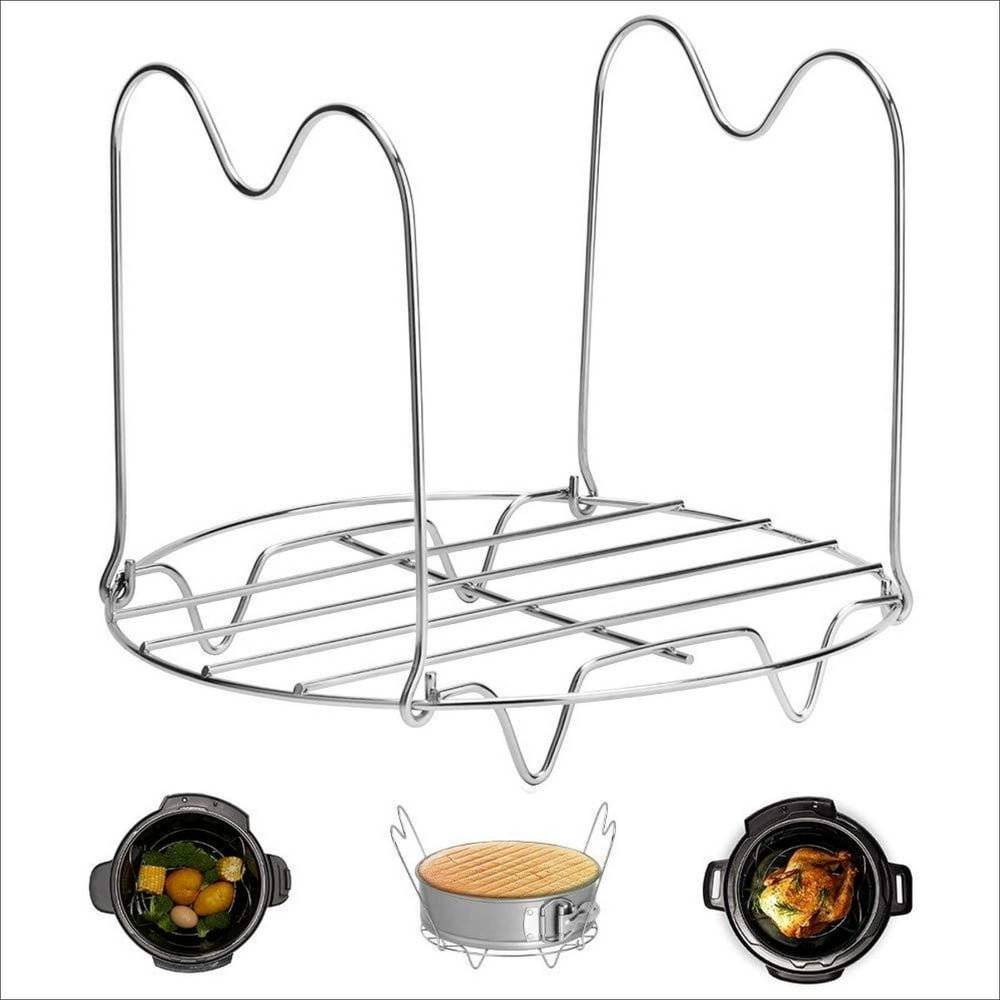 Steamer Rack Trivet with Handles Compatible with Instant Pot