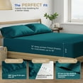 thumbnail image 6 of THREAD SPREAD Full Size Sheets Cotton - 400 Thread Count 4 PC 100% Cotton Full Size Sheet Sets, 16” Deep Pocket Full Size Sheets Set, Ultra Soft, Cooling Full Sheet Set, Luxury Hotel Sheets (Teal), 6 of 9