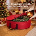 thumbnail image 4 of Christmas Wreath Storage Bag 29 inch with Zippered Opening, Carry Handles and Storage Pocket, Round Wreath Storage Container for Christmas Wreaths, Garlands and Seasonal Door Decorations, 4 of 6