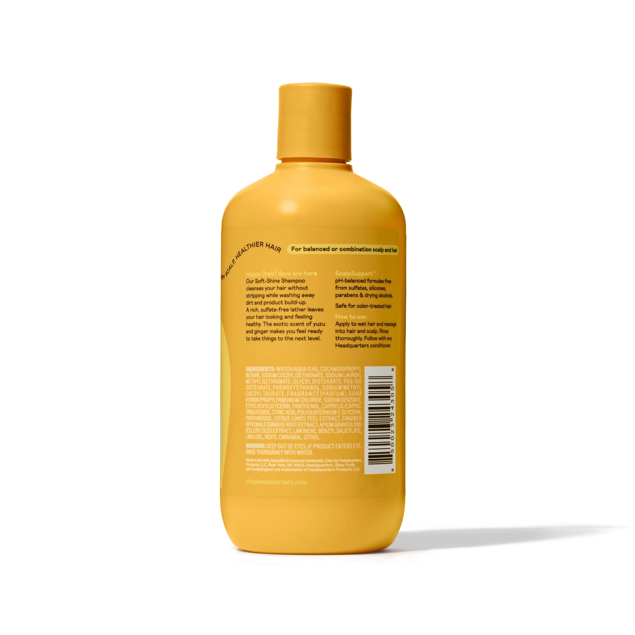 Headquarters Soft-Shine Shampoo for Balanced or Combination Scalp and Hair,  12 fl oz 