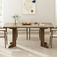 thumbnail image 3 of 71" Dining Table for 6 to 8 People, Modern Dinner Table with Unique Wooden Legs, Rectangle Dining Table for Kitchen, Dining Room & Living Room, 3 of 7