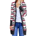 thumbnail image 1 of FOCUSNORM Femmes Juniors Cardigan de Noël à Manches Longues Vêtements de Fête Dessin Animé, 1 of 4