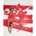 thumbnail image 4 of FAMILY PJs Ensembles Rouge Imprimé Manches Longues Col Rond T-Shirt Lounge Dormeuses Taille L, 4 of 6