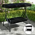 thumbnail image 6 of Gymax Converting Patio Swing Chair Porch Swing Bed w/Adjustable Canopy & Thickened Cushion Black, 6 of 9