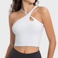 thumbnail image 2 of Twfbrm Bras for Women Woman's Solid Color Removable Chest Cushion Lrregular Sling Sport Bras Without Steel Rim Soft Breathable Bra, 2 of 4