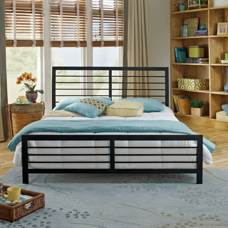 Tone Base Metal Links - Premier Faith Metal Platform Bed with Bonus Base Wooden Slat Support, Multiple Sizes
