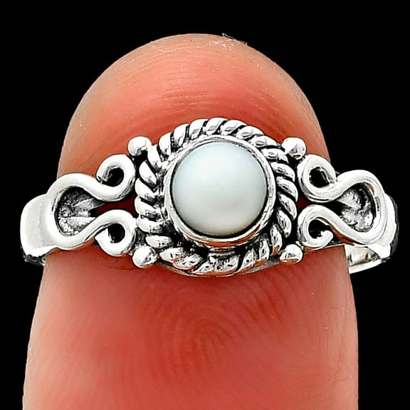 Natural White Opal 925 Sterling Silver Ring s.7 Jewelry R-1345 SDR212199
