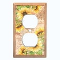 thumbnail image 2 of Metal Light Switch Plate Outlet Cover Beige Floral Leaf Letter Damask FLW059, 2 of 13