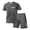 Dark Gray, variant on Men's Short Sleeve Tracksuit 2 Piece Summer Beach Short Sleeve Crewneck T-Shirts and Shorts Outfits Elastic Waist Relaxed Fit Loose Lightweight Matching Set with Pockets Army Green 2XL