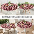 thumbnail image 7 of Pink and Black Of Leopard Print Round Fitted Tablecloth with Elastic Edge,Dining Table Cover Waterproof,Outdoor Round Tablecloth for Camping,Dining,Indoor and Outdoor, 7 of 7