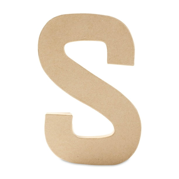 Park Lane Paper Mache Letter S, Uppercase, 8"