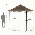 thumbnail image 2 of GVDV 8'x 5' Grill Gazebo Canopy, Outdoor BBQ Gazebo Shelter with 2 Side Shelves & Double-Tiered Top, 2 of 7