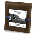thumbnail image 4 of Royale Linens Twin Size Flat Sheet Only - Brushed 1800 Microfiber - Wrinkle&Stain Resistant - Hotel Quality Flat Sheet Sold Separately - Top Sheet for Bed (Twin, Chocolate), 4 of 13