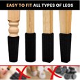 thumbnail image 4 of 24 protectores de patas de silla, calcetines para muebles para pisos de madera dura, protectores de patas de silla de alta elasticidad, calcetines antideslizantes para patas de muebles, 4 of 5