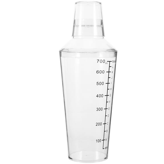 FUEENIRVA Transparent Cocktail Mixing Cup with Measurements for Easy Storage and Perfect Drinks Every Time 400ml