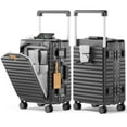 thumbnail image 1 of Joyway Bagage à Main Rigide 20 Pouces en PC avec Cadre en Aluminium, Poche avant, Port de Chargement USB et Porte-Gobelet, Roues Pivotantes, Cadenas TSA, Taille Approuvée par les Compagnies Aériennes, 1 of 7