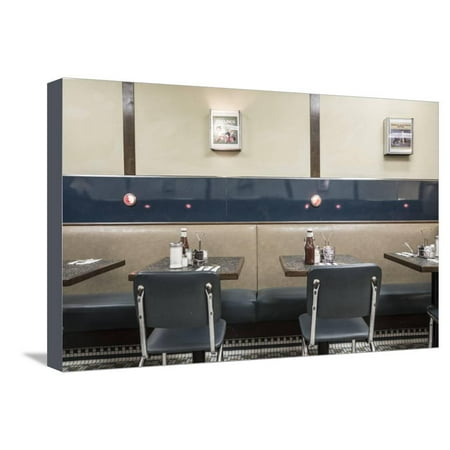 Diner in Midtown Manhattan, New York City, New York, USA Stretched Canvas Print Wall Art By Jon