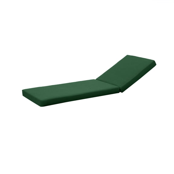 Christopher Knight Home 4" Thick Chaise Lounge Cushion, 2-Section Foldable Design, Green