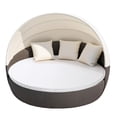 thumbnail image 1 of MICTONY Housse de Coussin de Lit de Jour d'Extérieur, Housse de Lit de Jour de 66 Pouces de Remplacement avec Bande Élastique, Housse de Coussin de Lit de Soleil, Lit Rond d'Extérieur Cu, 1 of 9